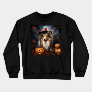 Shetland Sheepdog Halloween Crewneck Sweatshirt